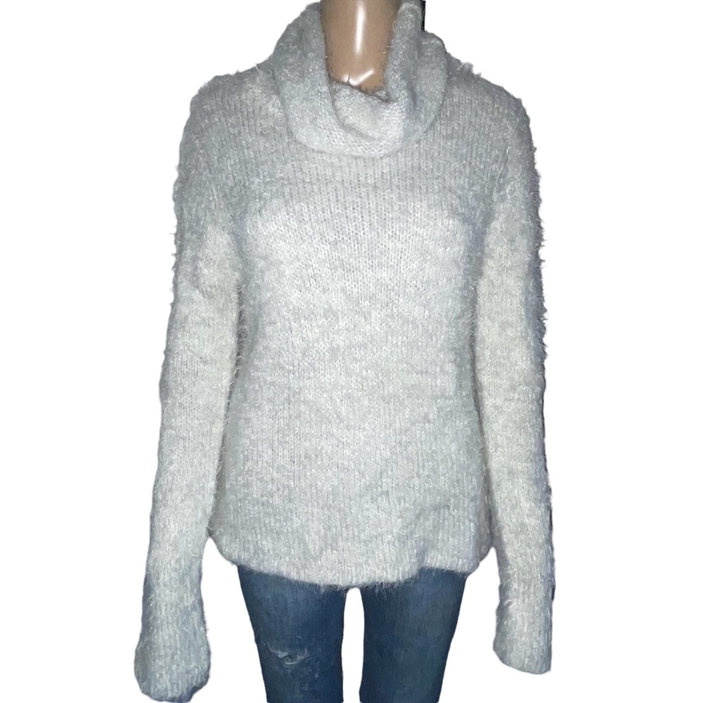 Anthropologie Sleeping On Snow fuzzy wool blend turtleneck sweater